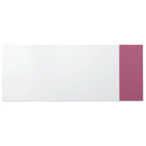 Tablica biała bez ram 2490x1190mm + tablica 500x1190mm różowa
