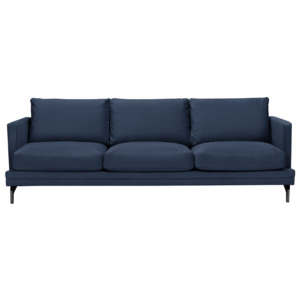 Ciemnoniebieska sofa 3-osobowa z czarną konstrukcją Windsor & Co Sofas Jupiter