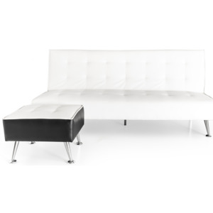 Sofa tapicerowana Vectra rozkładana biała czarna