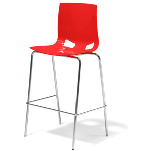 Krzesło barowe JUNO, czerwony