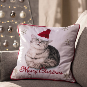 Poszewka Merry Christmas Cat 43x43cm