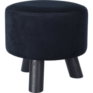 Taboret z miękkim siedziskiem VELVET stołek, pufa - kolor czarny