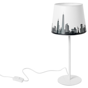 Czarno-biała lampa stołowa SULION Skyline