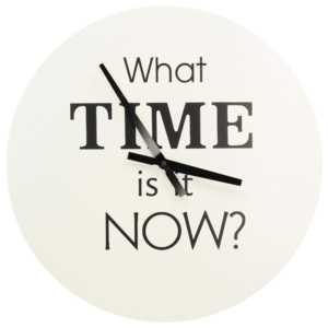 Zegar ścienny "What time..." śr. 38cm