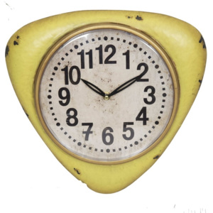 Żółty zegar ścienny Antic Line Yellow Vintage