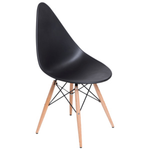 Krzesło Rush DSW jasne drewniane nogi (czarne) D2