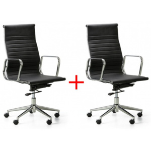 Fotel biurowy Style 1+1 gratis, czarny