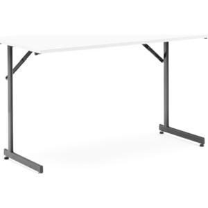 Stół konferencyjny CLAIRE, składany, 1200x600x720 mm, biały, czarny