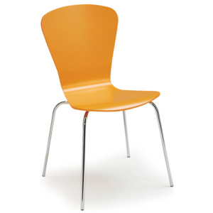 Krzesło do stołówki MILLA, sztaplowane, pomarańczowy