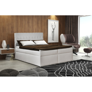 Łóżko kontynentalne Madryt 180/200 - białe