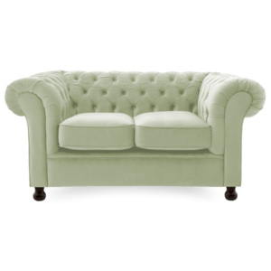 Jasnozielona sofa 2-osobowa Vivonita Chesterfield