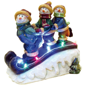 Figurka 3 bałwanów z LED Naeve Snowmen