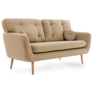 Kremowo-beżowa sofa 3-osobowa z poduszką Vivonita Malva