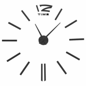 Zegar ścienny Diy Apis 65 - 120 cm - czarny 3D