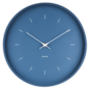 Niebieski zegar ścienny Karlsson Butterfly, Ø 27,5 cm