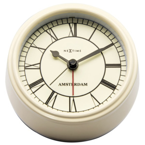 Zegar stojący 11 cm Nextime Amsterdam kremowy