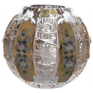 Wazon 500K Złoto, szkło kryształowe bezbarwne, wysokość 150 mm