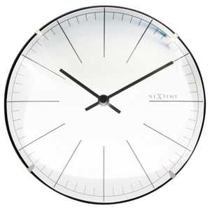 Zegar stojący 20 cm Nextime Big Stripe Mini Dome biały