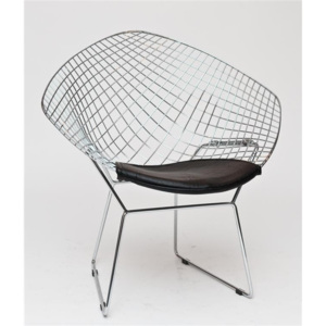 Krzesło HarryArm z poduszką (srebrne) D2