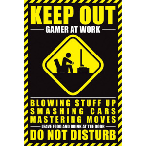 Plakat, Obraz Gamer At Work, (61 x 91,5 cm)