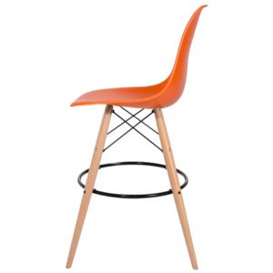 Krzesło barowe 46x57x104cm King Home DSW Wood sycylijska pomarańcz