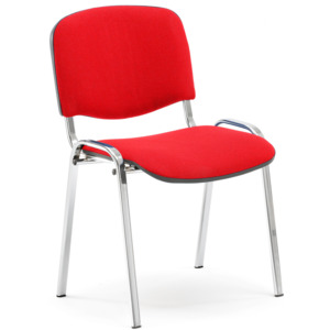 Krzesło konferencyjne Nelson, czerwony, chrom