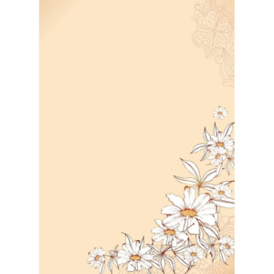 Tablica suchościeralna 01X 083 białe kwiaty