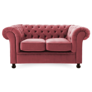 Czerwona sofa 2-osobowa Vivonita Chesterfield