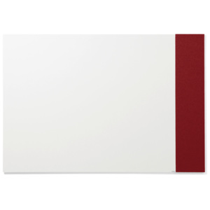 Tablica biała bez ram 1490x1190mm + tablica 250x1190mm czerwona