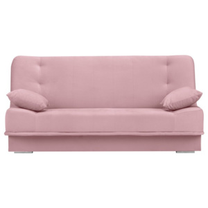 Różowa 3-osobowa sofa rozkładana ze schowkiem Melart Andre