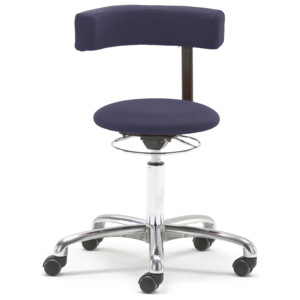 Krzesło aktywne TWIST, obrotowe oparcie, tkanina, niebieski