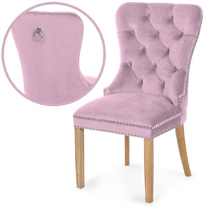 Krzesło MADAME różowy P11/dąb