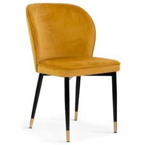 Krzesło AINE velvet/miodowy/czarny gold/BL68