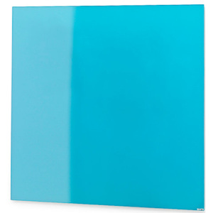 Szklana tablica suchościeralna, 300x300 mm, jasnoniebieski