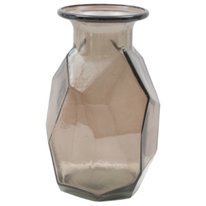 Brązowy wazon ze szkła z recyklingu Mauro Ferretti Stone, ⌀ 9 cm