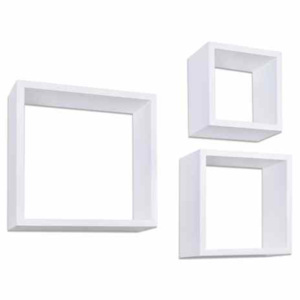3 półki wiszące Cube Quad - biały