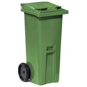 Kosz na odpady CLASSIC, 1060x480x540 mm, 140 L, zielony
