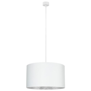 Biała lampa wisząca z wnętrzem w srebrnej barwie Sotto Luce Mika, ⌀ 50 cm
