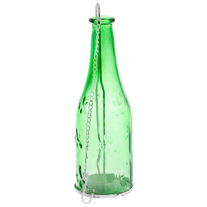 Zielony szklany świecznik wiszący Dakls Romance