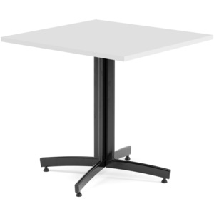 Stół do kawiarni SALLY, 700x700x720 mm, biały, czarny