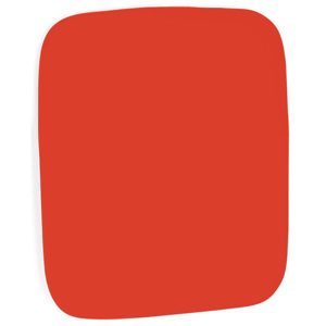 Szklana tablica suchościeralna, zaokrąglone narożniki, 300x300 mm, żywa czerwień
