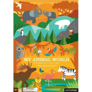Plansza z naklejkami Petit collage Animal World