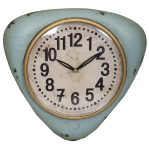 Niebieski zegar ścienny Antic Line Blue Vintage