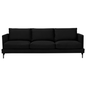 Czarna sofa 3-osobowa z czarną konstrukcją Windsor & Co Sofas Jupiter