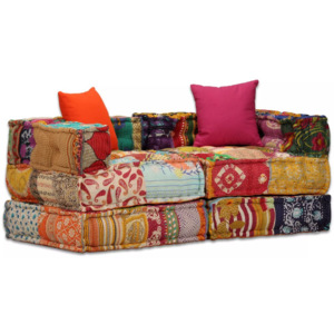 Modułowa sofa patchworkowa, 2-osobowa
