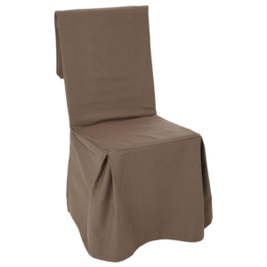 Bawełniany pokrowiec na krzesło, narzuta na fotel, okazjonalny, brązowy kolor