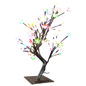 Drzewko szczęścia 48 LED bonsai 50cm lampki dekoracyjne wewnętrzne MULTIKOLOR
