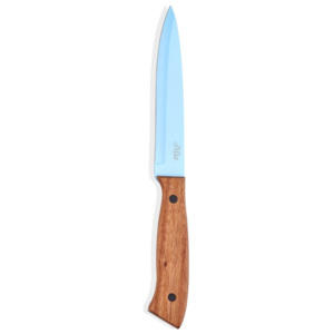 Niebieski nóż z drewnianą rączką The Mia Cutt, dł. 13 cm