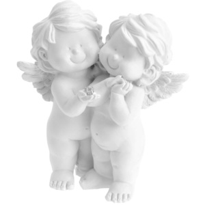 Figurka dekoracyjna, ozdoba świąteczna - Dwa aniołki, wys. 15 cm