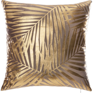 Brązowo-złota poduszka dekoracyjna, ozdoba salonu lub sypialni, 40 x 40 cm